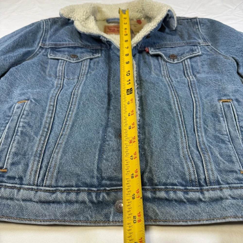 NWT Levi's Sherpa Lined Denim Jacket Standard Trucker Men's Size Small